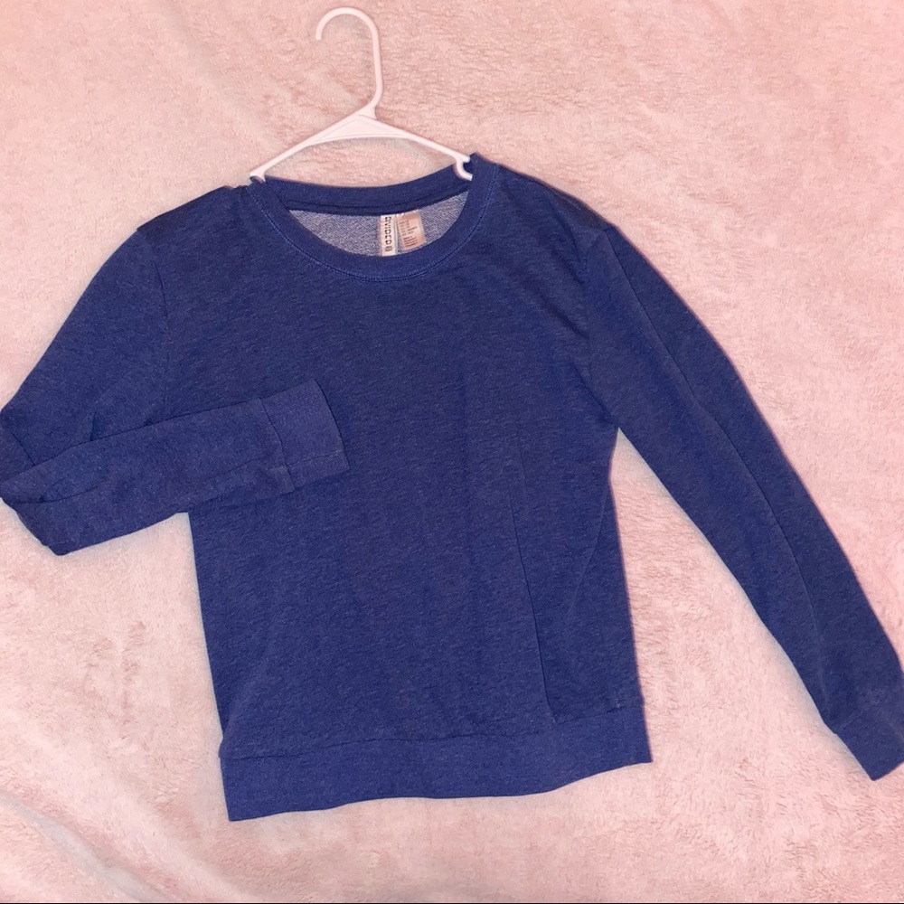 H&M BLUE BASIC SWEATER